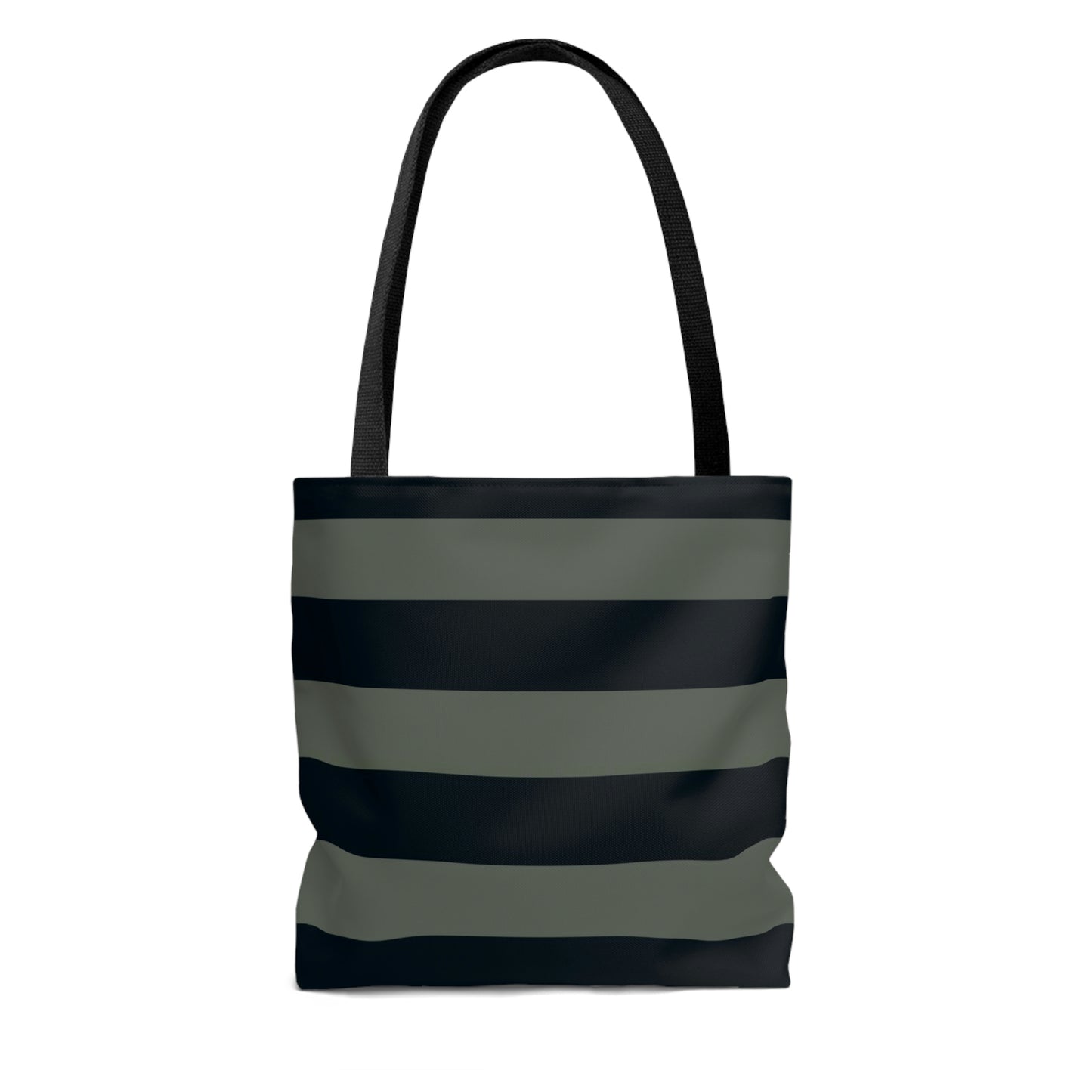 Lightweight Tote Bag - Sage/Navy Stripes