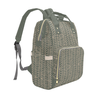 Herringbone - Sage Multi-Function Backpack