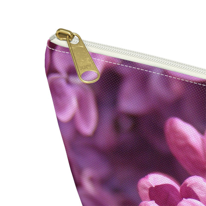 Big Bottom Zipper Pouch - Lilacs in Bloom