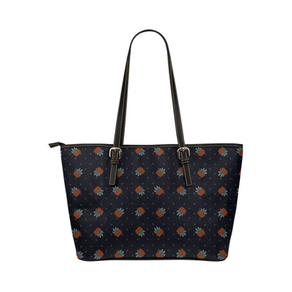 Little Planties Vegan Leather Zipper Tote Handbag (Large)