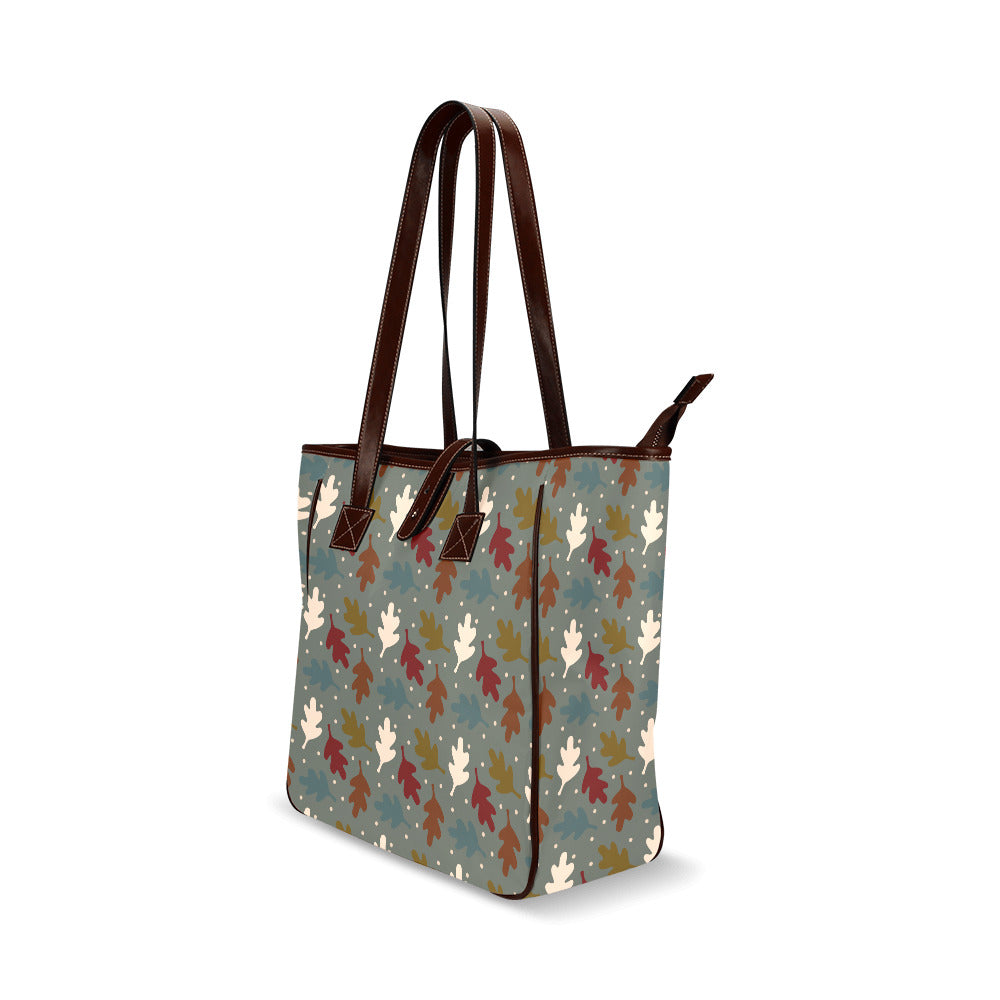 Fall Leaves - Sage Classic Tote Handbag