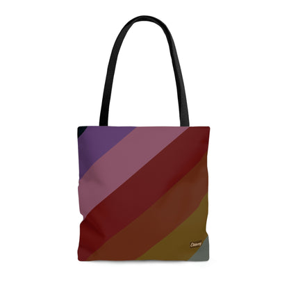 Lightweight Tote Bag - Jewel Tone Rainbow, Diagonal
