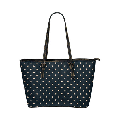 Elkberry Vegan Leather Zipper Tote Handbag (Large)