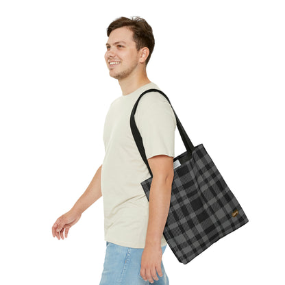 Lightweight Tote Bag - Gray Buffalo Check, Gray Plaid