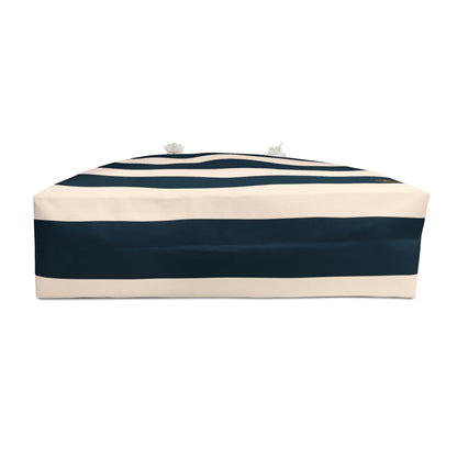 Weekender Tote Bag - Navy/Cream Stripes