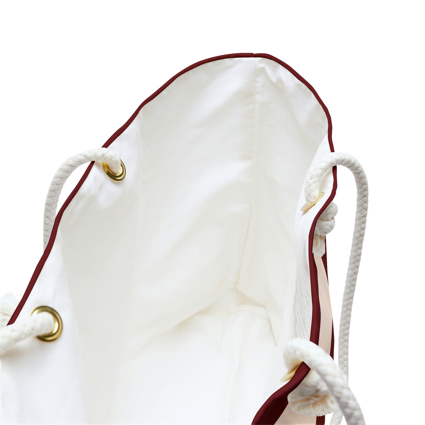 Weekender Tote Bag - Berry/Cream Stripes