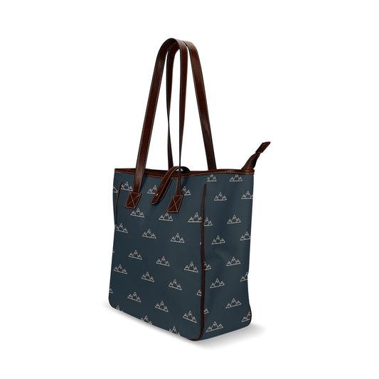 Mountains - Navy Classic Tote Handbag