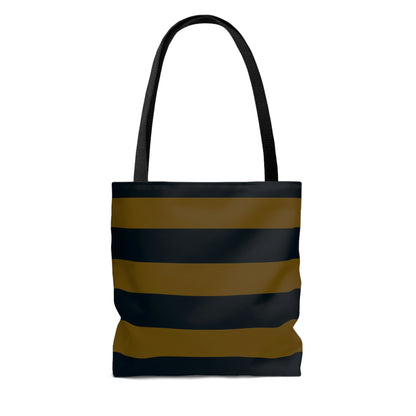 Lightweight Tote Bag - Mustard/Navy Stripes