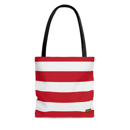 Lightweight Tote Bag - Red/White Stripes