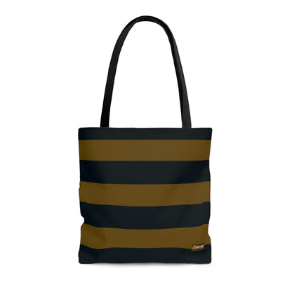Lightweight Tote Bag - Mustard/Navy Stripes