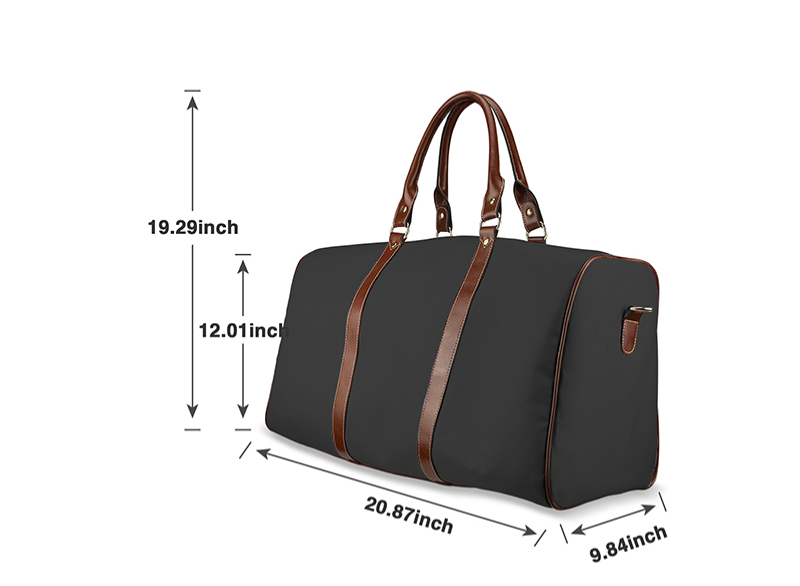 Herringbone - Navy Waterproof Travel Bag (Large)