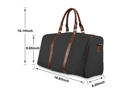 Herringbone - Navy Waterproof Travel Bag (Small)