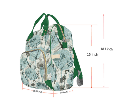Mushroom Family - Navy Multi-Function Backpack