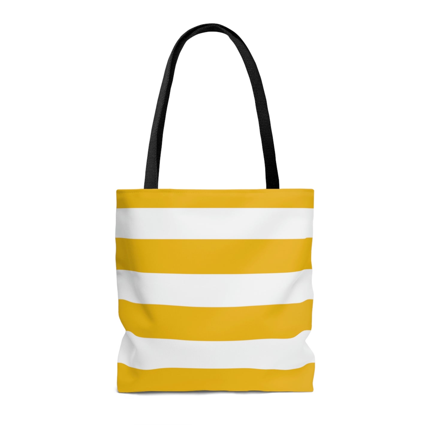 Lightweight Tote Bag - Lemon Yellow/White Stripes