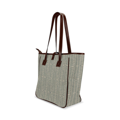 Herringbone - Sage Classic Tote Handbag