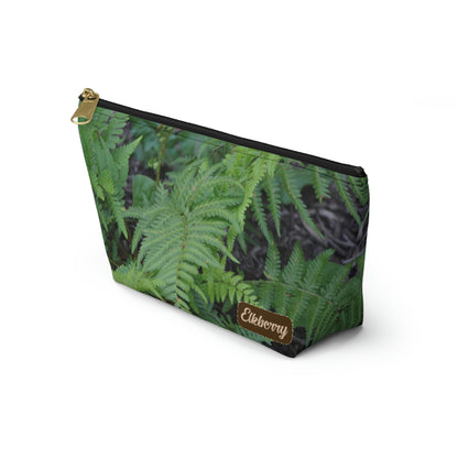 Big Bottom Zipper Pouch - Ferns