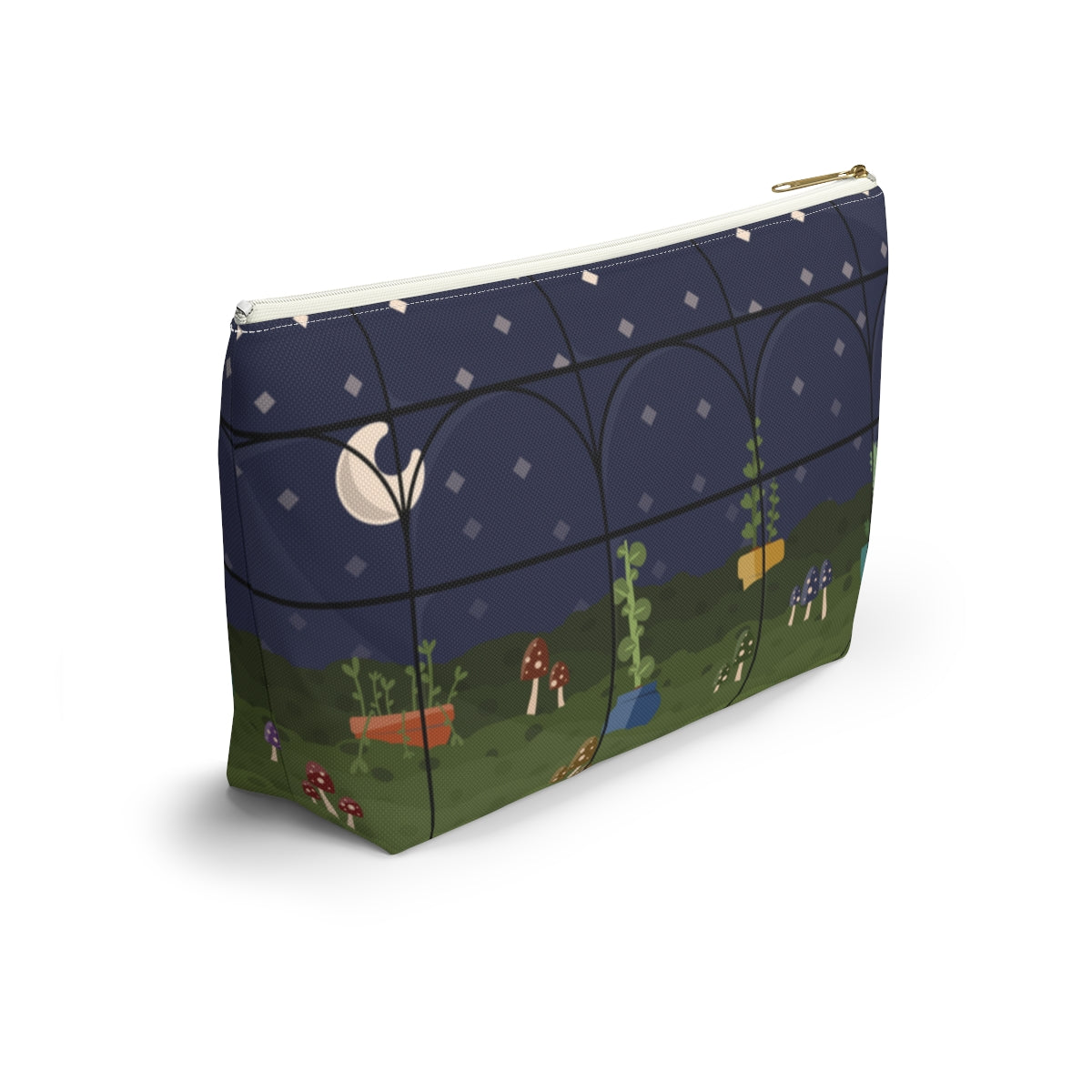 Big Bottom Zipper Pouch - Night Terrarium