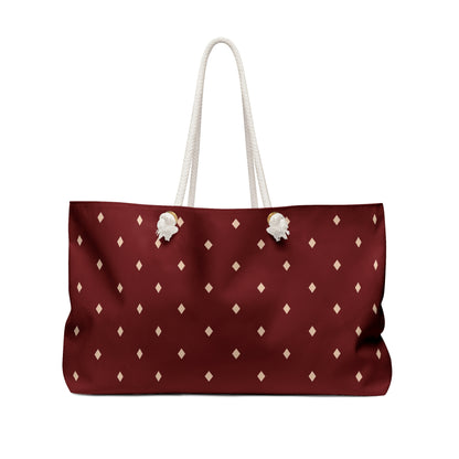 Weekender Tote Bag - Diamonds on Berry