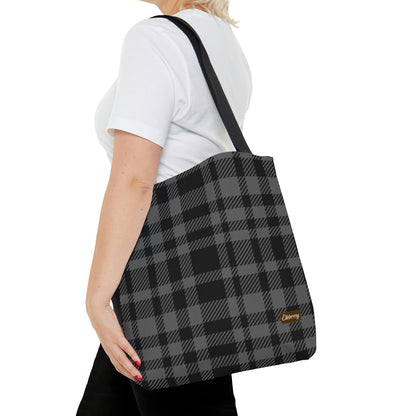 Lightweight Tote Bag - Gray Buffalo Check, Gray Plaid