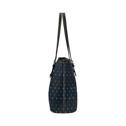 Elkberry - Rainbow Vegan Leather Zipper Tote Handbag (Small)