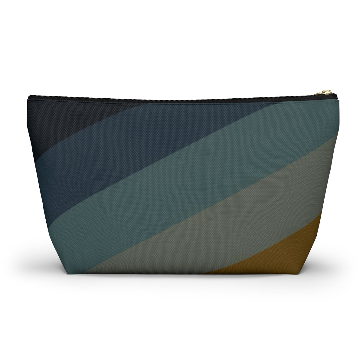 Big Bottom Zipper Pouch - Jeweltone Rainbow, Diagonal