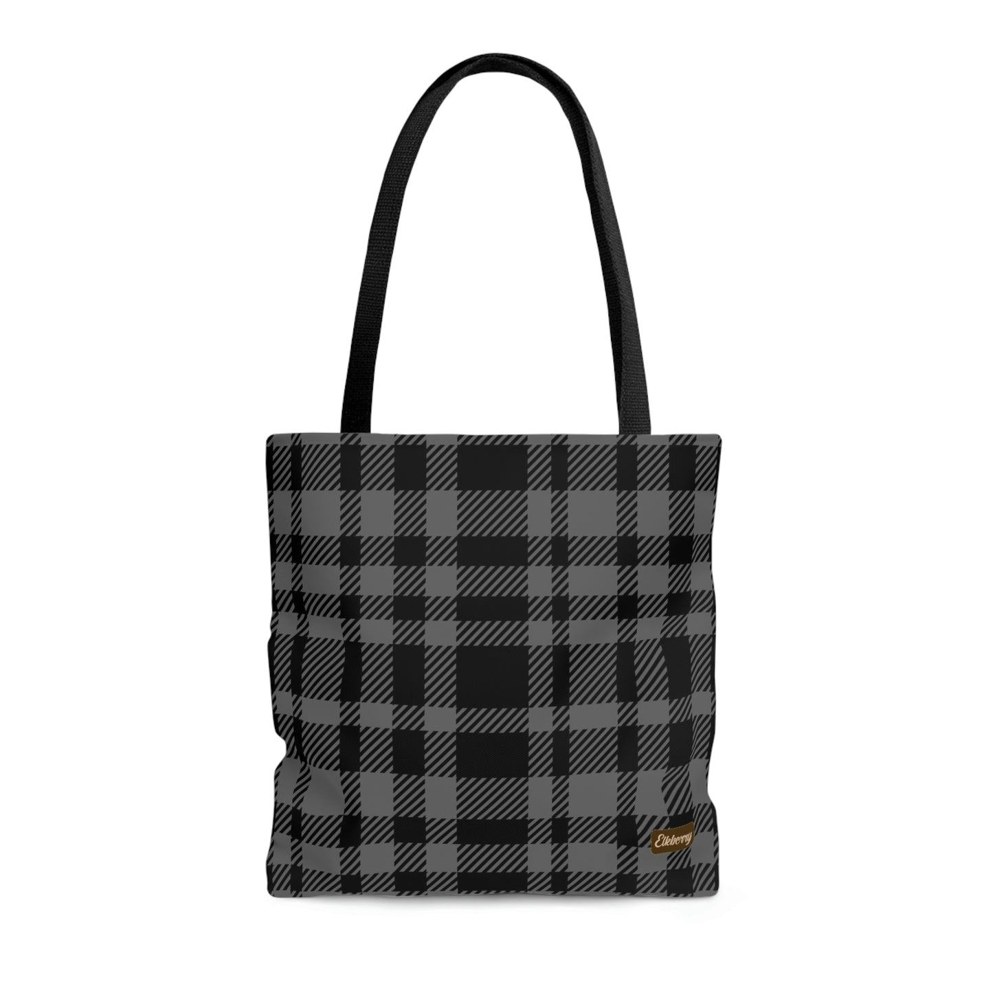 Lightweight Tote Bag - Gray Buffalo Check, Gray Plaid