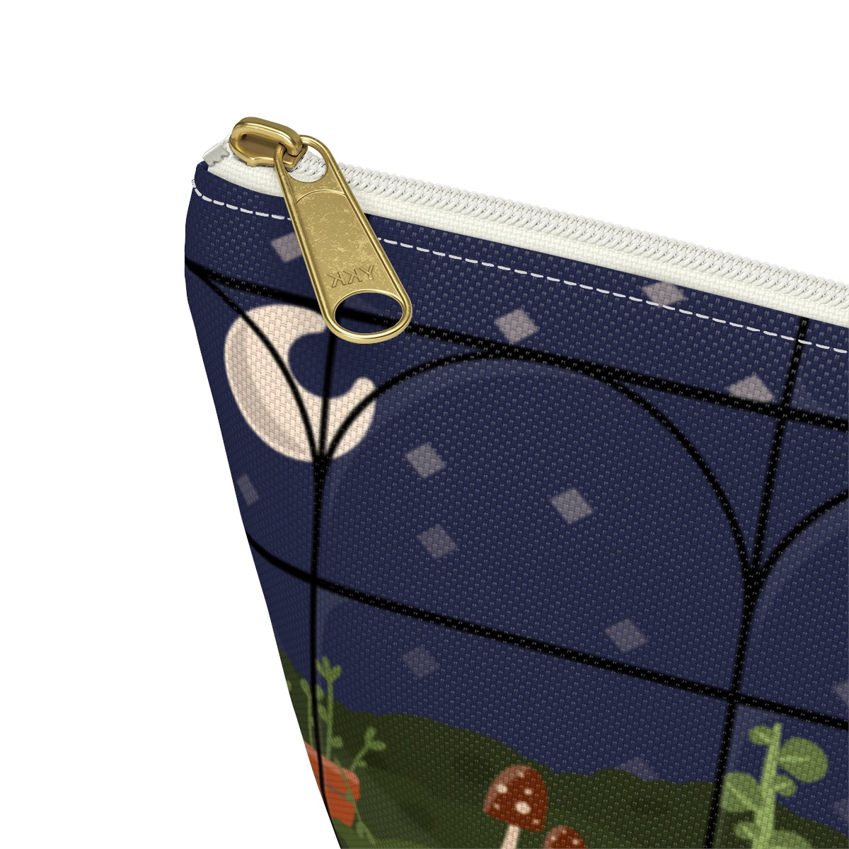 Big Bottom Zipper Pouch - Night Terrarium