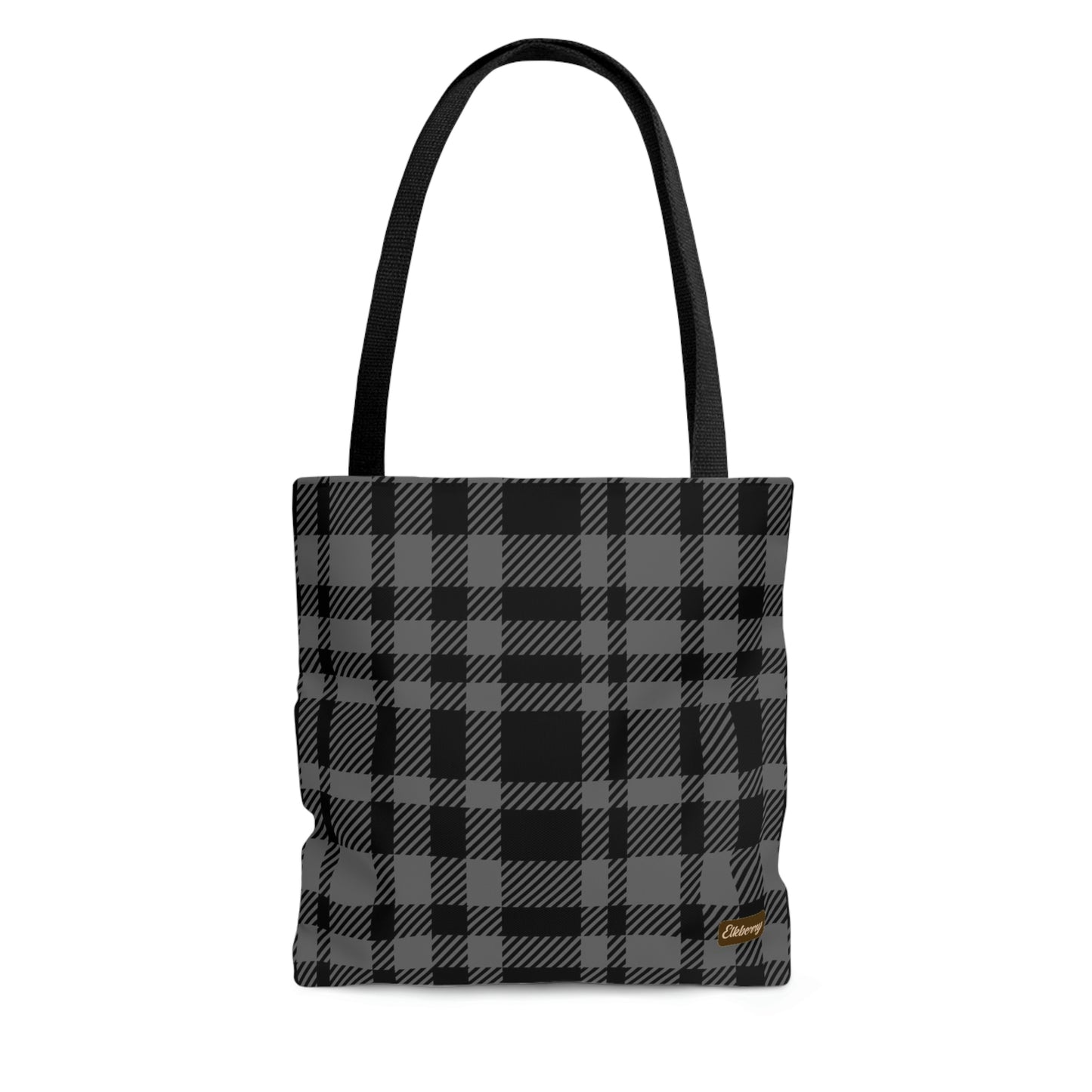 Lightweight Tote Bag - Gray Buffalo Check, Gray Plaid