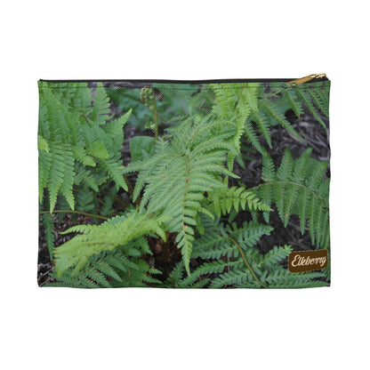 Flat Zipper Pouch - Ferns