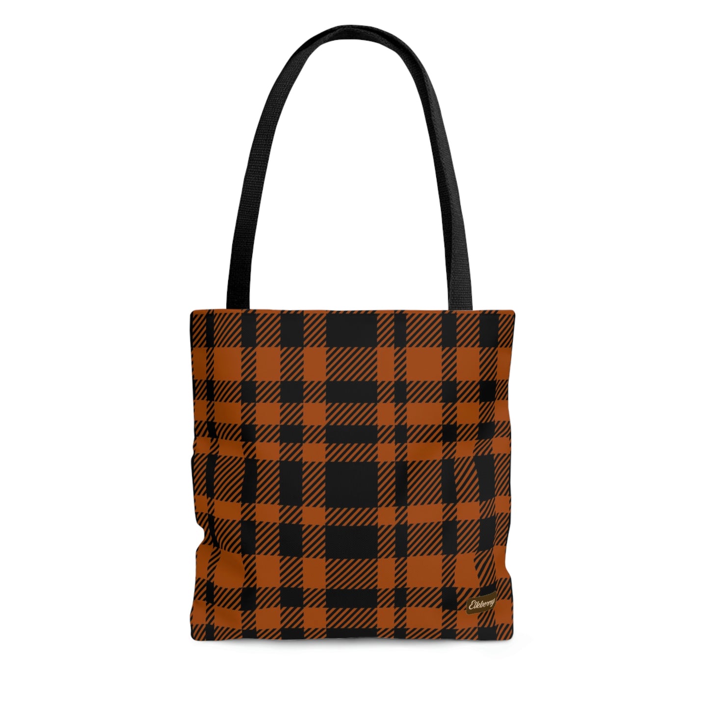 Lightweight Tote Bag - Orange Buffalo Check, Orange Plaid