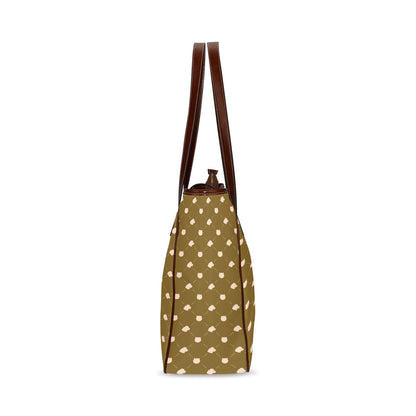 Cat & Dog - Mustard Classic Tote Handbag