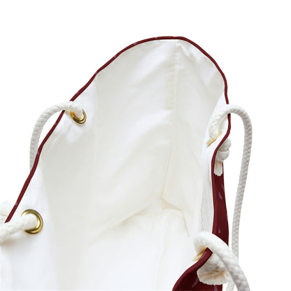 Weekender Tote Bag - Pink Hearts on Red