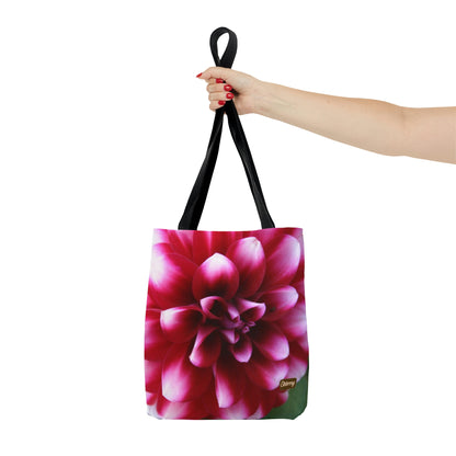 Lightweight Tote Bag - Pink & White Dahlia