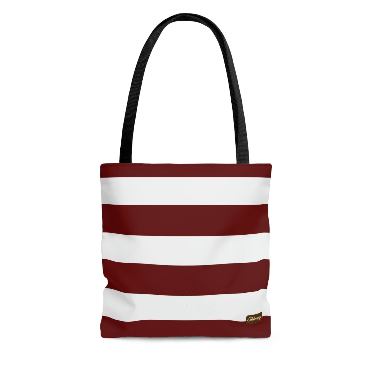 Lightweight Tote Bag - Berry/White Stripes