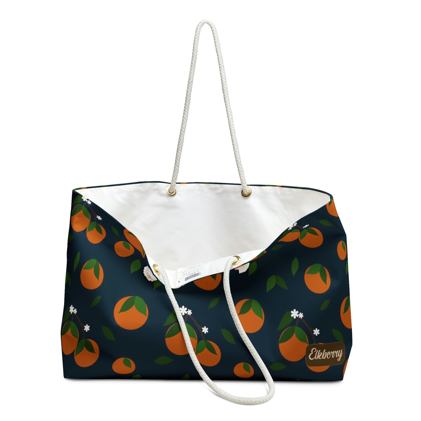 Weekender Tote Bag - Oranges on Navy