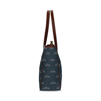 Mountains - Navy Classic Tote Handbag