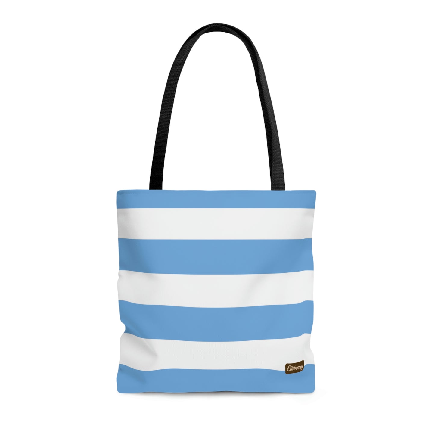 Lightweight Tote Bag - Light Blue/White Stripes