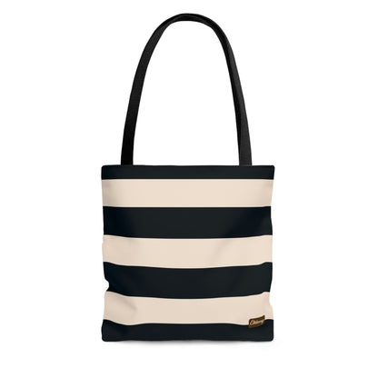 Lightweight Tote Bag - Navy/Cream Stripes