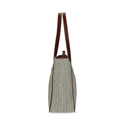 Herringbone - Sage Classic Tote Handbag
