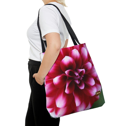 Lightweight Tote Bag - Pink & White Dahlia