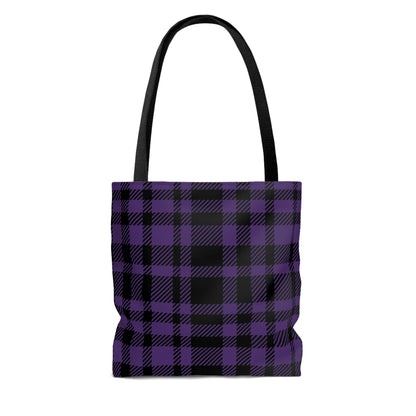 Lightweight Tote Bag - Purple Buffalo Check, Purple Plaid