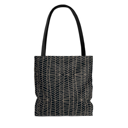 Lightweight Tote Bag - Herringbone in Navy