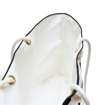 Weekender Tote Bag - Black/White Stripes