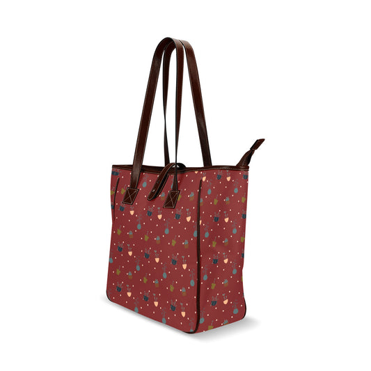 Potted Plants - Red Classic Tote Handbag