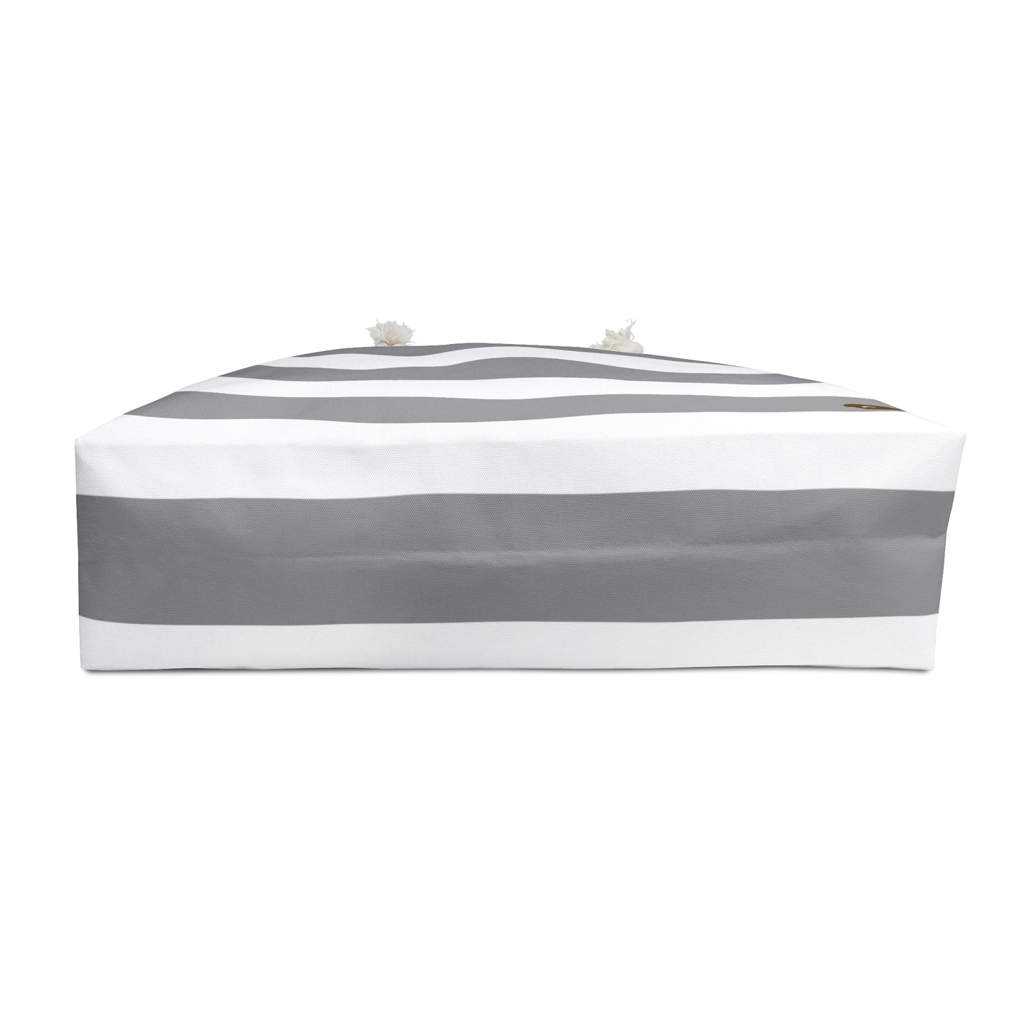 Weekender Tote Bag - Ash Gray/White Stripes