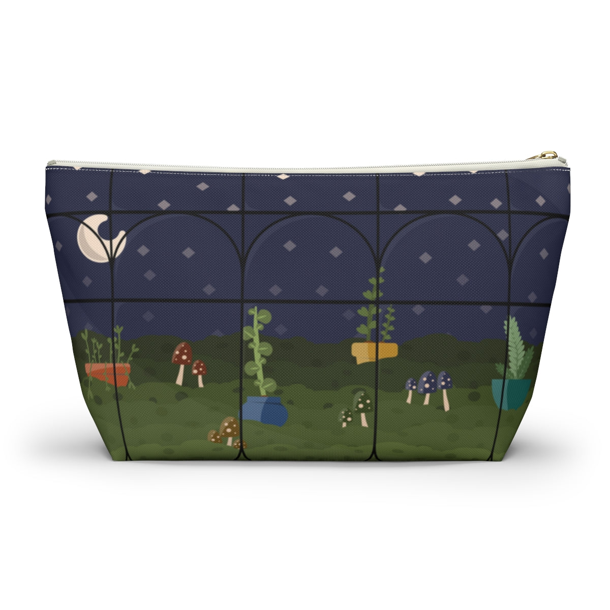 Big Bottom Zipper Pouch - Night Terrarium