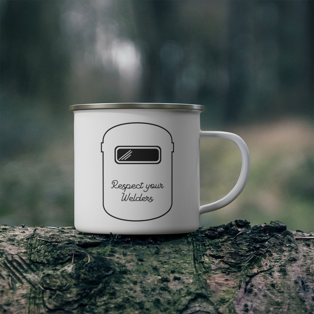 Respect Your Welders - Enamel Camping Mug