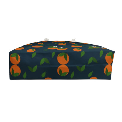 Weekender Tote Bag - Oranges on Navy