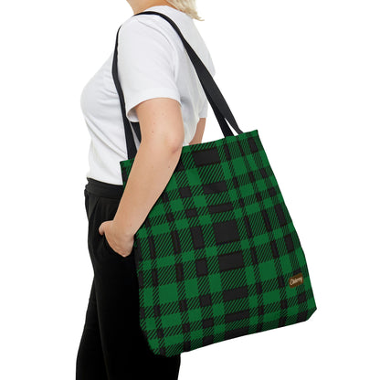 Lightweight Tote Bag - Green Buffalo Check, Green Plaid