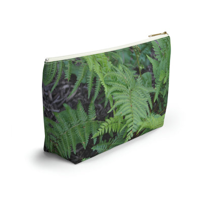Big Bottom Zipper Pouch - Ferns